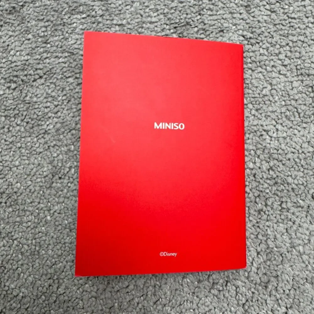 Disney Miniso Mickey Mouse Pocket Mini Notebook Dot Grid Journal Red Gold